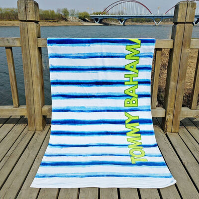 kopen Persoonlijke afdruk van de volledige zijde 100% katoen beste strandhanddoeken op het strand en bad online vervaardiging