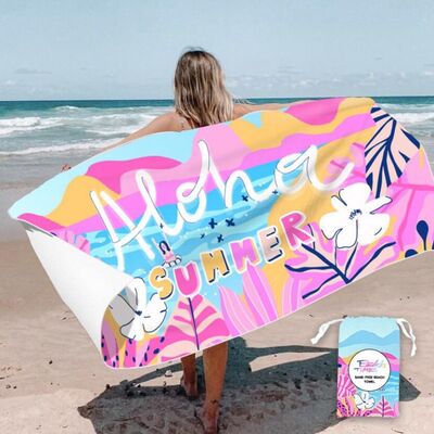 comprar Toalha de praia de microfibra à prova de areia Fabricação em linha