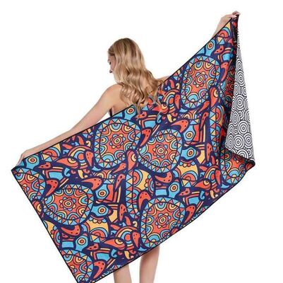 kaufen Doppelseitige Druckmaschine 100% Mikrofaser Waffel Weave Handtücher Hautfreundlich für den Strand Online-Herstellung