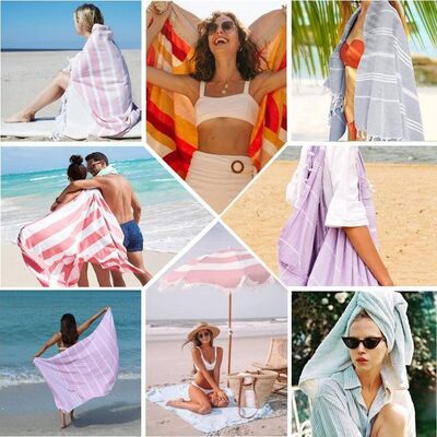 Buy Sand Free Tassel Beach Towel Softness quick dry Bath Towel With Tassels online manufacture