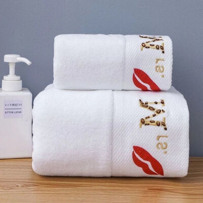 Buy 100% Cotton Terry Towel Set Non Abrasive Soft Touch Antibacterial online manufacture
