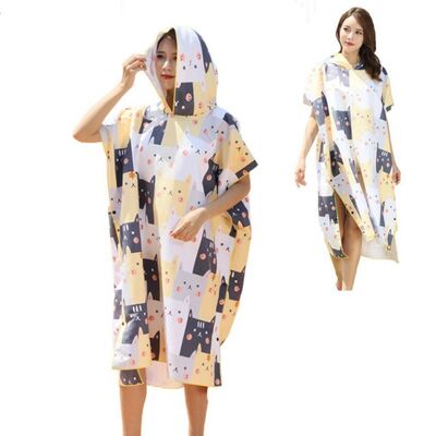 kopen Holeproof microfiber poncho handdoek op maat snelle droge wisselhanddoek online vervaardiging