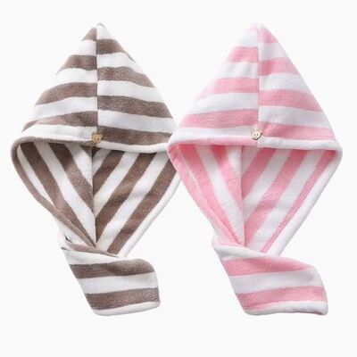 Buy 2-Pack Superfine Fiber Hair Towels – Fast Drying, Anti-Frizz, and Heat-Free Hair Care online manufacture