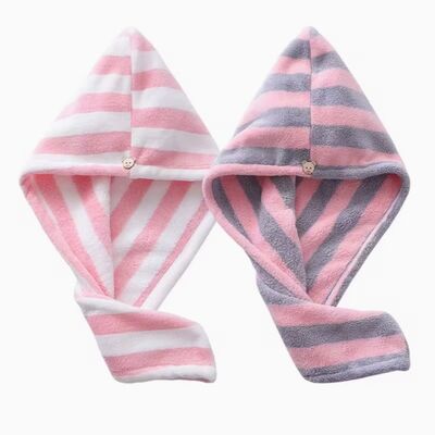Mua Khăn Tóc Microfiber Lông Cừu San Hô Kích Thước Tùy Chỉnh với Thiết Kế Gói Đôi để Làm Khô Nhanh và Kiểm Soát Xơ Rối sản xuất trực tuyến