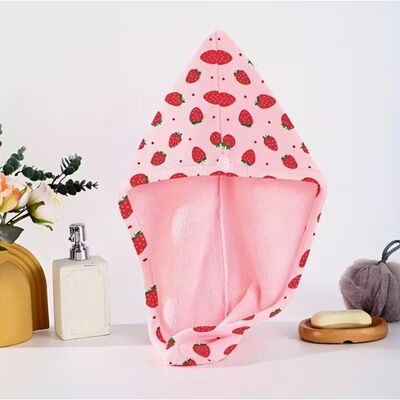kopen Sneldrogende microvezel haardroogdoek met aardbeienprint – ISO-gecertificeerd & SEDEX 4P-gecertificeerd voor zachte haarverzorging online vervaardiging