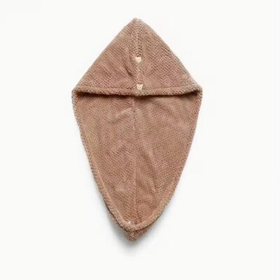 comprar Capa de toalla para cabello de fibra microfibra de coral de doble capa de espesor Ultra suave y secado rápido Fabricación en línea