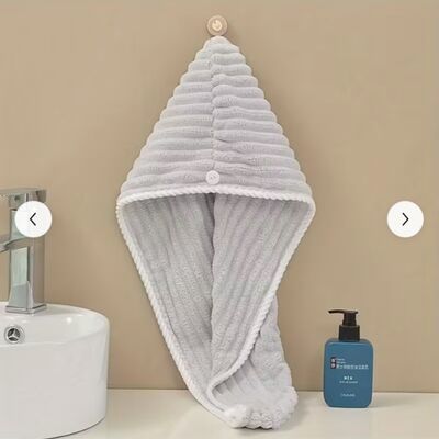 comprar Enrolamento de cabelo de microfibra de lã de coral com padrão adorável de barra de doces evita frizz e extremidades divididas Fabricação em linha