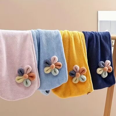 acheter Serviette enveloppante pour cheveux en polaire corail floral ultra douce - Taille et poids personnalisables pour un soin capillaire délicat fabrication en ligne
