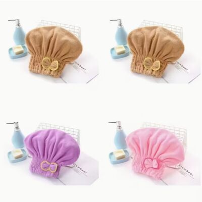 comprar Toalla de microfibra para el cabello de tamaño personalizable con un dulce lazo decorativo y material de forro polar coral de primera calidad Fabricación en línea