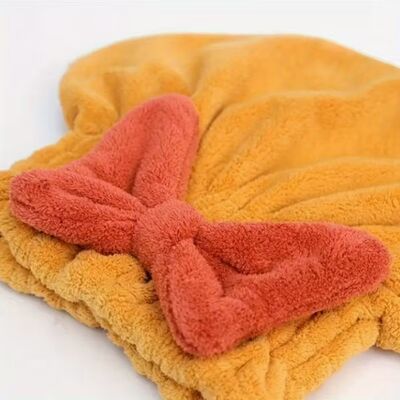 Mua Khăn quấn tóc microfiber nữ với nơ thời trang - Vải microfiber mềm mại và co giãn thoải mái giúp tóc khô nhanh sản xuất trực tuyến