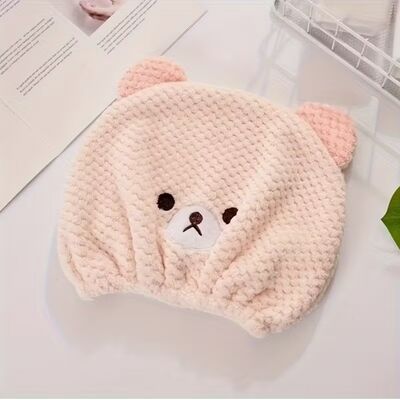 Beli Microfiber Cute Bear Hair Towel Wrap ️ Ultra Soft, Cepat Kering & Anti-Frizz pembuatan online
