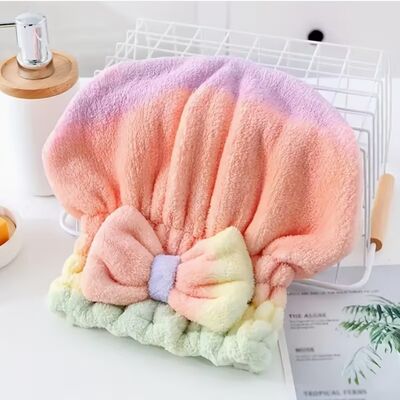 Mua Khăn lau tóc microfiber kích thước tùy chỉnh với chi tiết nơ đáng yêu làm từ lông cừu san hô cao cấp sản xuất trực tuyến