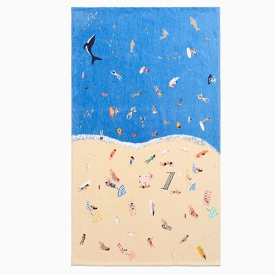 Buy GOTS-Certified Organic Cotton Beach Towel with Velour and 400gsm for Eco-Friendly Luxury online manufacture