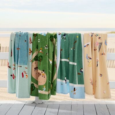 Buy Sustainable Bamboo Cotton Beach Towel 300gsm-540gsm Ultra Soft for Sensitive Skin 30x60
