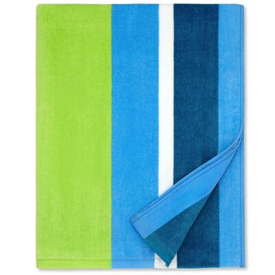 Buy  Designer Striped Velour Beach Towels: Fashionable, High-Absorbency Cotton Towels for Resort Vacations, Photo Shoots, and Instagram-Worthy Poolside Moments online manufacture