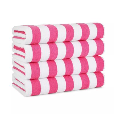 Beli Performance Stripe Beach Towel: Mencuci cepat, sangat menyerap handuk besar dengan strip berwarna benang untuk gaya hidup aktif pembuatan online
