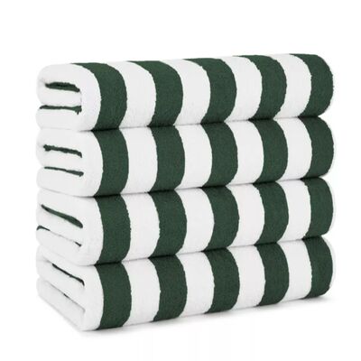 comprar Toalla de playa teñida de hilo de banda costera: suave, absorvente y de secado rápido Toalla de cabana grande con tamaño personalizable Fabricación en línea