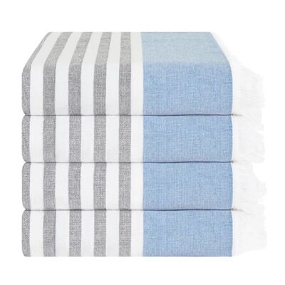 acheter Grande serviette de plage Peshtemal avec franges renforcées et pliage compact pour un confort partagé fabrication en ligne