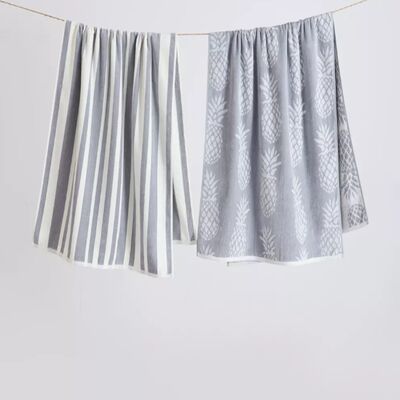 comprar Toalla de playa de veludo de algodón ultrablando con respaldo en bucle seco rápido y diseño tropical moderno Fabricación en línea