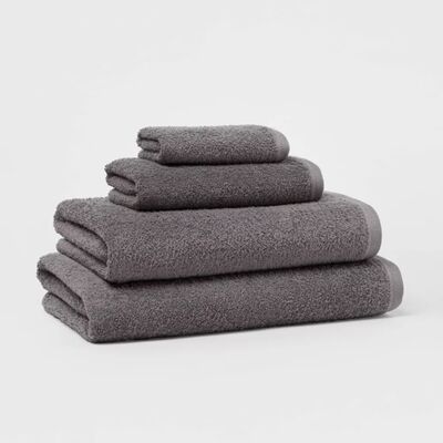 kopen Extra groot donkergrijze ultra-absorberende katoenen badhanddoek voor moderne woningen en spa-comfort online vervaardiging