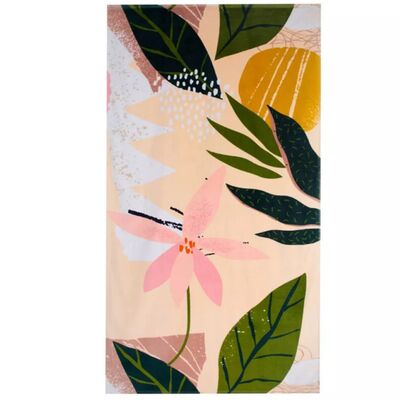 kaufen Ultra-Plush-Doppelseitiges Velour-Strandhandtuch mit lebendigen botanischen Drucken für Luxus-Lounging Online-Herstellung