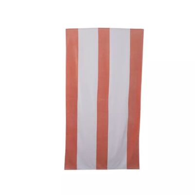 buy Pink and White Wide Stripe Beach Towel in 100% Cotton with Quick-Dry Construction for Coastal Elegance online manufacture