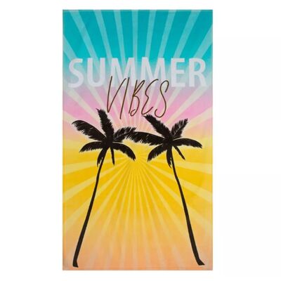 comprar Toalla de playa de velour ultraligera con acuarela vibrante impresión tropical para el lujo de la piscina de secado rápido Fabricación en línea