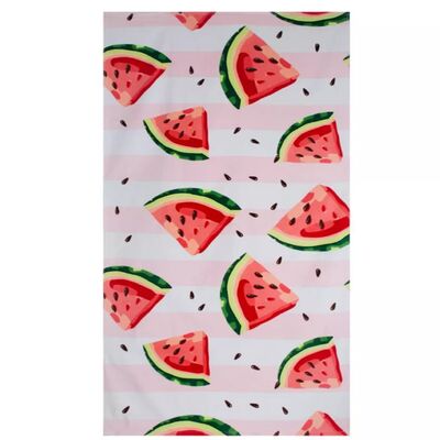 Beli Handuk Pantai Velour Bergaris Semangka - Handuk Katun Cepat Kering Ultra-Ringan untuk Bersantai di Musim Panas pembuatan online