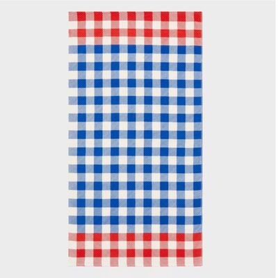 Mua Khăn tắm biển họa tiết caro Gingham cổ điển bằng 100% cotton Terry với kích thước lớn để dã ngoại và thư giãn trên bãi biển sản xuất trực tuyến