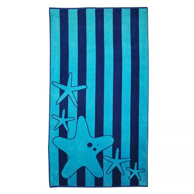 kopen Zeesterren met inspiratie uit de oceaan Scatter Print Ultrazacht katoen overgrote strandhanddoek groot genoeg voor twee personen online vervaardiging