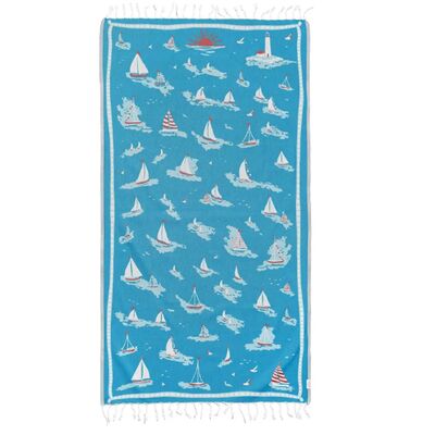 comprar Toalha de Praia Premium Oversized com Tecido de Secagem Rápida e Borla Turca de Luxo para Jogos Costeiros Fabricação em linha