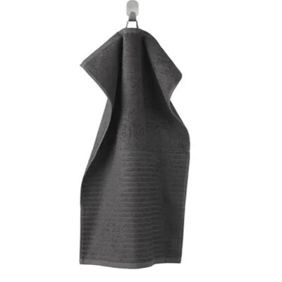 comprar Toalha de praia Dobby Border cinza escuro 100% algodão 40x80 cm Toalha de mão de contraste moderna Fabricação em linha