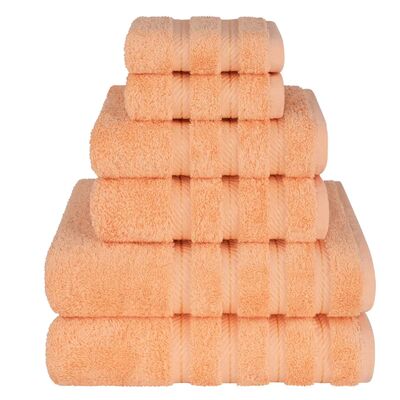 comprar Conjunto de 6 toallas de baño de algodón 100% de ultra-absorción de secado rápido para spa y playa Fabricación en línea