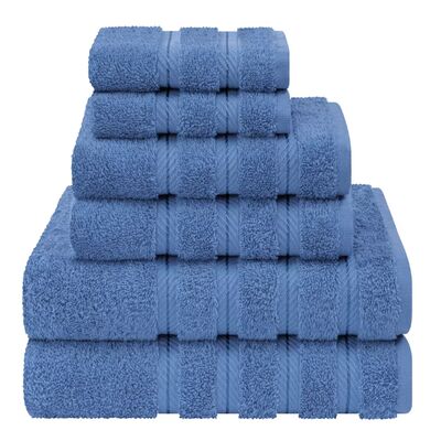 kaufen Set aus 6 Badetüchern aus 100% Baumwolle mit Dobby-Grenze für den täglichen Gebrauch Online-Herstellung