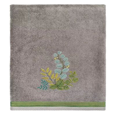 주문 터키 솜 embroidered 욕조 수건 세트 100% 프리미엄 터키 솜과 복잡한 식물 embroidery 600 GSM 무게 온라인 제조