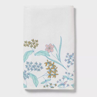 comprar Toalla de mano de borde floral seco rápido con tejido de panal para ropa de baño Fabricación en línea