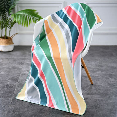 Customized Size And Weight 100% Microfibre Beach Towel With Low Cost