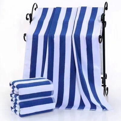 Customizable Bath Cotton Towel High Water Absorbent Striped Cotton Towels