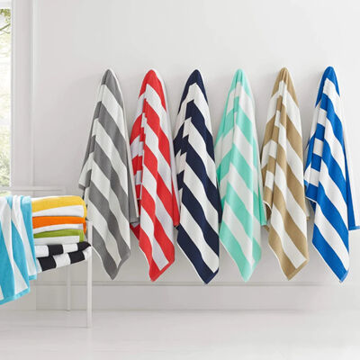 Custom 100 Cotton Towel Easy Cleanup Fade Resistant Striped Cotton Towels