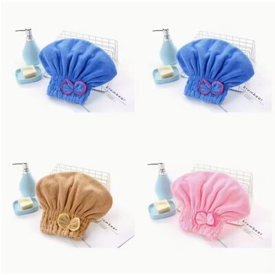 Bowknot Hair Drying Towel for Women – Soft, Absorbent & Fast-Drying