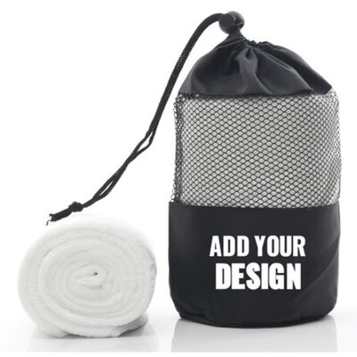 Compact Quick Dry Lightweight Microfiber Sports Towel with Mesh Carry Bag for Gym and Travel
