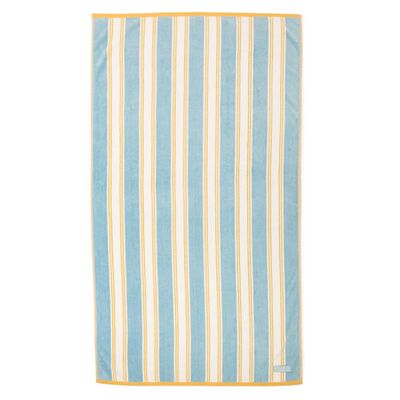 Luxury Yarn-dyed Egyptian Cotton Beach Towel with Sand Resistant Triple-stitched Edges