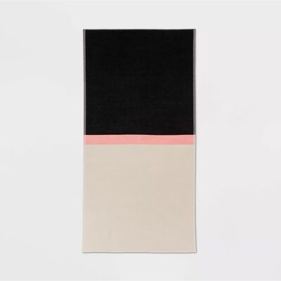 Reversible Beach Towel with High Absorbency Terry Back and Customizable Size for Luxurious Comfort