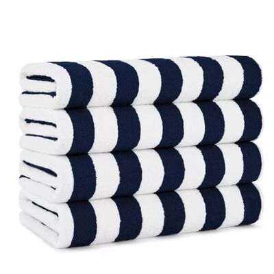 The Signature Stripe Cabana Towel: A Premium Soft, Absorbent, and Quick-Drying Large Beach Towel with Exclusive Yarn-Dyed Stripes